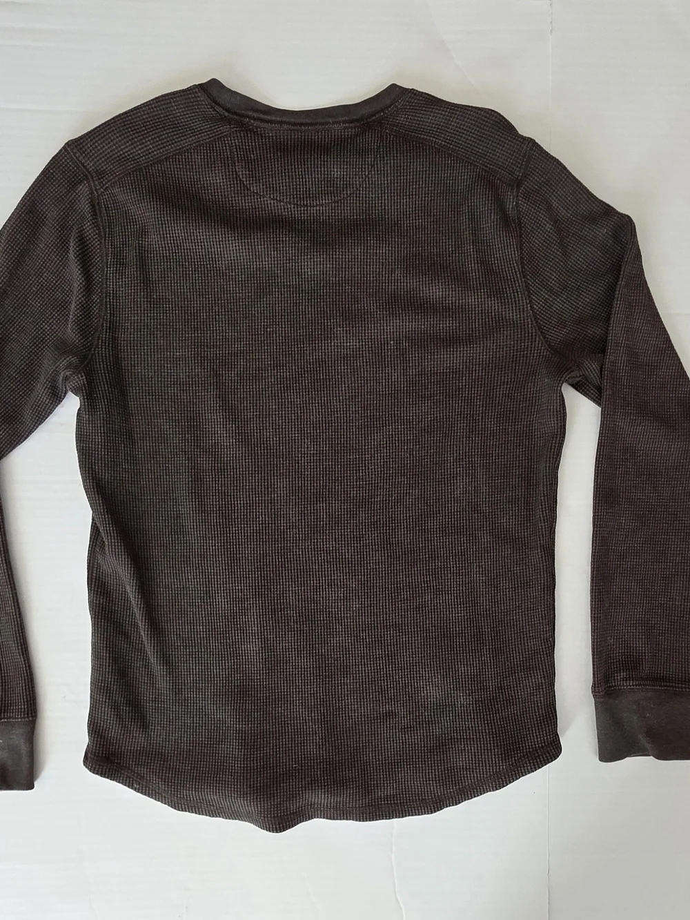 Banana Republic men’s Brown long-sleeve waffle knit Termal T-shirt crewneck M